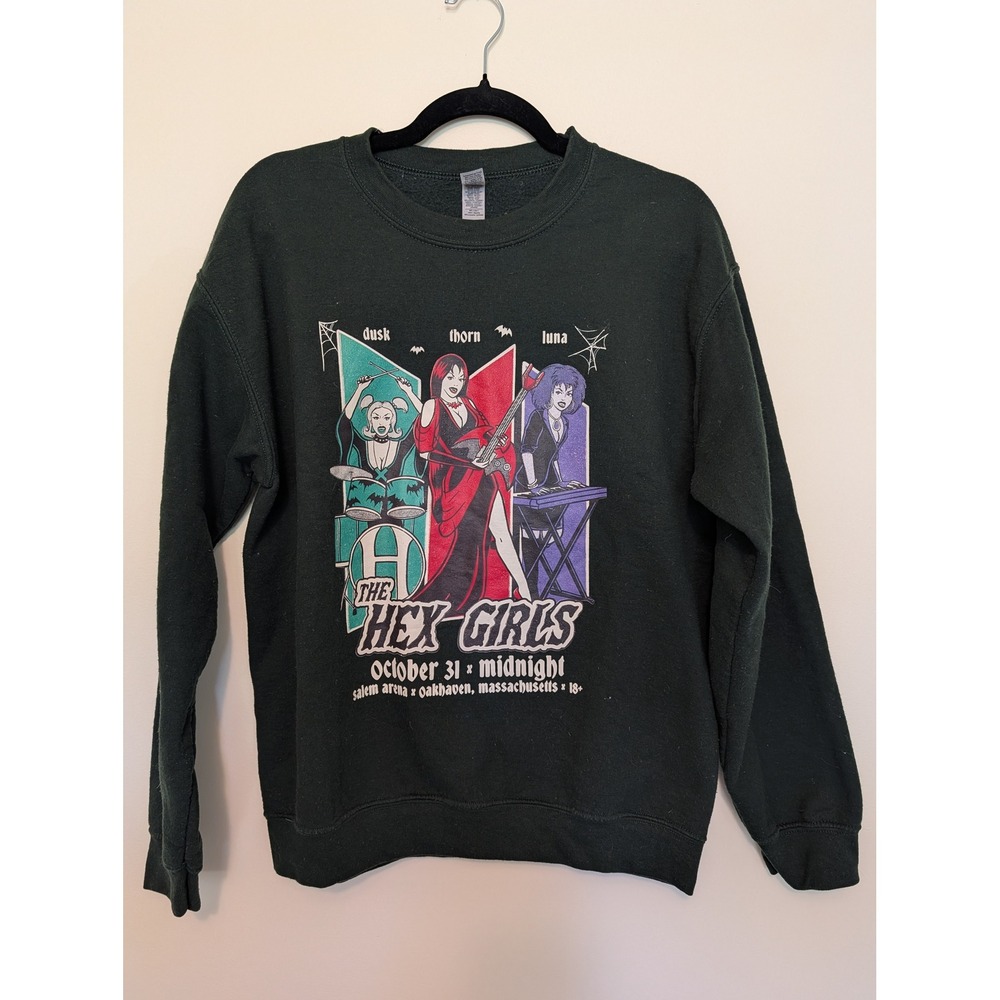 The Hex Girls Scooby Doo Tour Graphic Crewneck Sweatshirt Dark Green Mens Size M